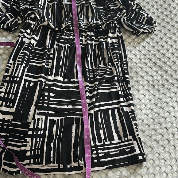 AB Studio Black and White Patterned Women's Dress - Picture 7 of 8